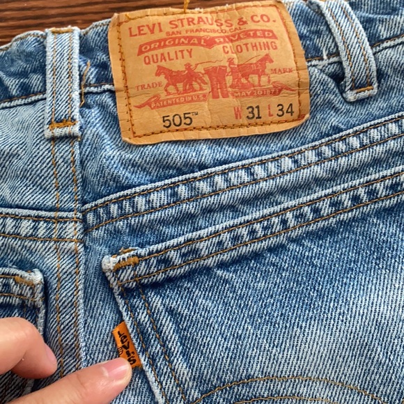 Vintage Levi Shorts 501 - Orange Label - Picture 2 of 5